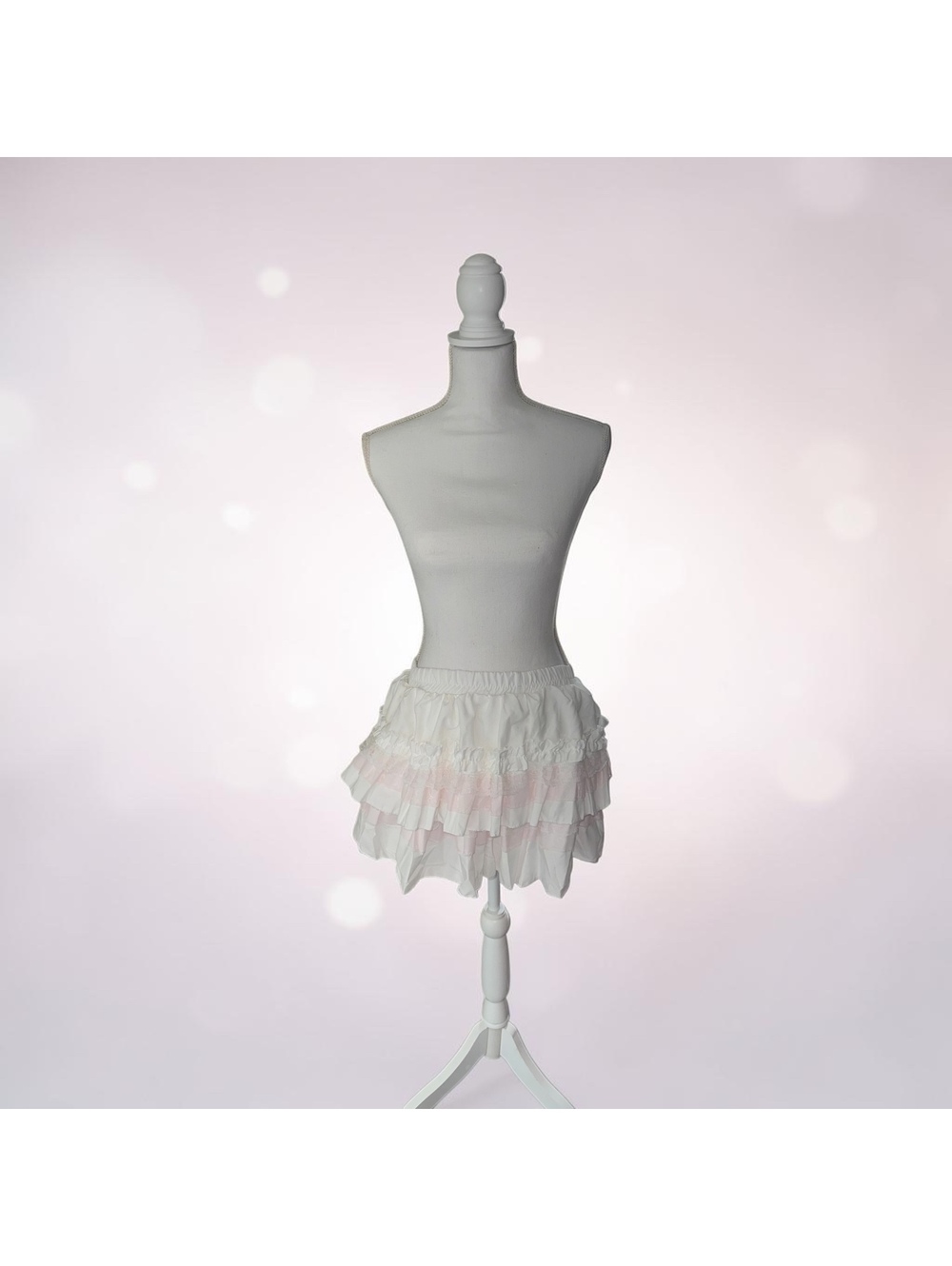 Cute pink and white y2k skirt